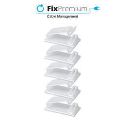 FixPremium - Organizator kabela - Stezaljke - Set od 5 komada, prozirni