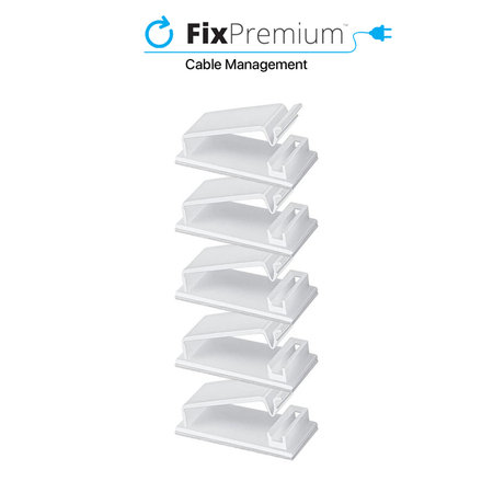 FixPremium - Organizator kabela - Stezaljke - Set od 5 komada, prozirni