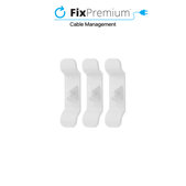 FixPremium - Organizator kabela - Stezaljke - Set od 3, prozirne