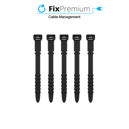 FixPremium - Organizator kabela - Vezice za kabele - Set od 10 komada, crni