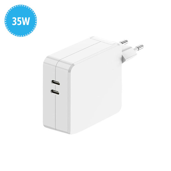 Dual USB-C punjački adapter, 35W, kompatibilno s Apple
