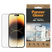 Kaljeno staklo UWF Anti-Reflective AB s aplikatorom za iPhone 14 Pro, Crna, PanzerGlass