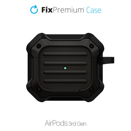 FixPremium - Nezlomljiva torbica za AirPods 3, črna