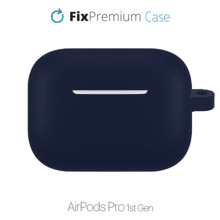 FixPremium - Silikonska Maska s karabinerom za AirPods Pro, plava