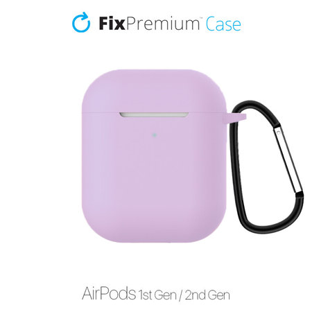 FixPremium - Silikonska maska za AirPods 1 & 2, lila