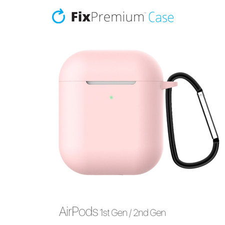 FixPremium - Silikonska Maska za AirPods 1 & 2, roza