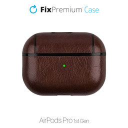 FixPremium - Torbica od umjetne kože za AirPods Pro, smeđa
