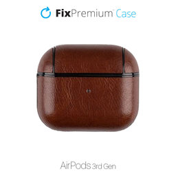 FixPremium - Torbica od umjetne kože za AirPods 3, smeđa