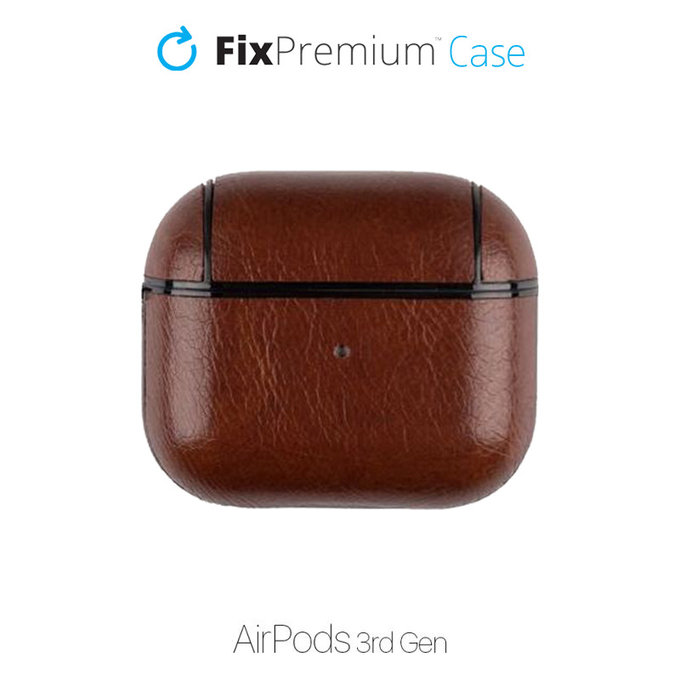 FixPremium - Torbica od umjetne kože za AirPods 3, smeđa
