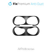 FixPremium - Naljepnica protiv prašine za AirPods 3, crna