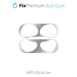 FixPremium - Naljepnica protiv prašine za AirPods 3, srebrna