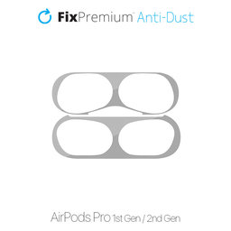FixPremium - Naljepnica protiv prašine za AirPods Pro, srebrna