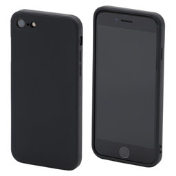FixPremium - Silikonski ovitek za iPhone 7, 8, SE 2020 in SE 2022, črn