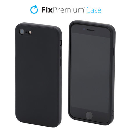 FixPremium - Silikonska maska za iPhone 7, 8, SE 2020 & SE 2022, crna