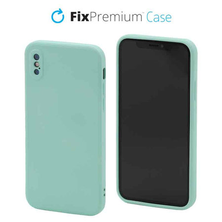 FixPremium - Silikonska maska za iPhone X & XS, svijetlo cijan