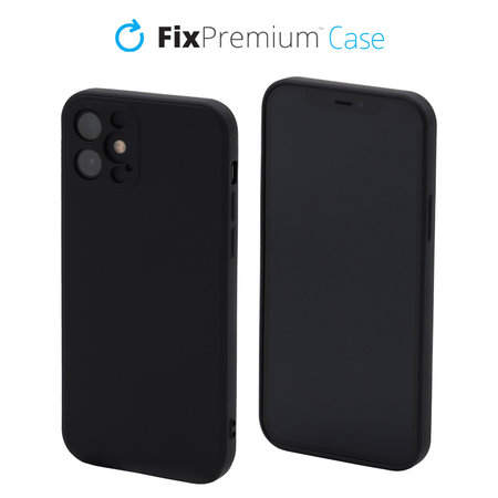 FixPremium - Silikonska maska za iPhone 12, crna