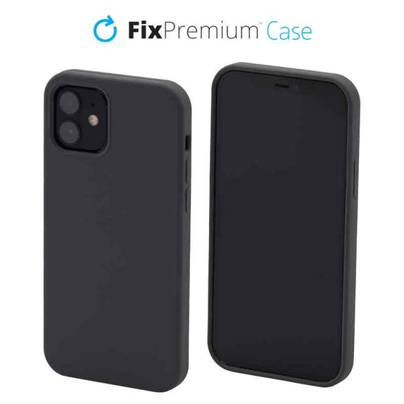 FixPremium - Silikonska maska za iPhone 12, space grey