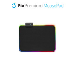 FixPremium - Podloga za miša s RGB, 30x25cm, crna