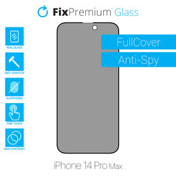 FixPremium Privacy Anti-Spy Glass - Kaljeno staklo za iPhone 14 Pro Max