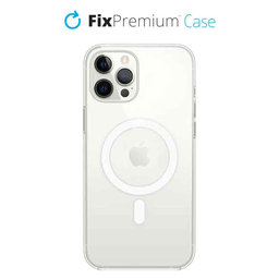 FixPremium - Silikonska maska sa MagSafe za iPhone 12 Pro Max, prozirna