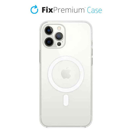 FixPremium - Silikonska maska sa MagSafe za iPhone 12 Pro Max, prozirna