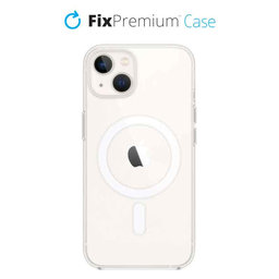 FixPremium - Silikonska maska sa MagSafe za iPhone 13 i 14, prozirna