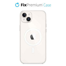 FixPremium - Silikonska maska sa MagSafe za iPhone 14 Plus, prozirna