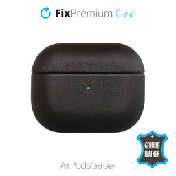 FixPremium - Kožna torbica za AirPods 3, crna