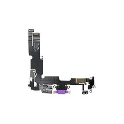 Apple iPhone 14 Plus - Konektor za punjenje + savitljivi kabel (ljubičasti)
