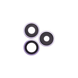 Apple iPhone 14 Pro, 14 Pro Max - Leća stražnje kamere s okvirom (deep purple) - 3 kom