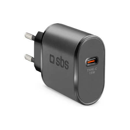 SBS - 15W adapter za punjenje USB-C, crni