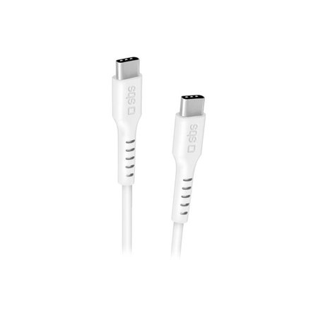 SBS - USB-C / USB-C kabel s PowerDelivery 100 W (1,5 m), bijeli