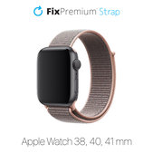 FixPremium - Najlonski remen za Apple Watch (38, 40 & 41 mm), ružičasti