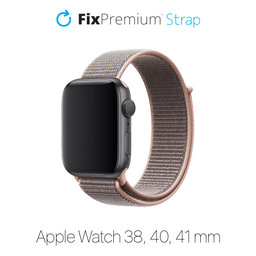 FixPremium - Najlonski pašček za Apple Watch (38, 40 in 41mm), roza