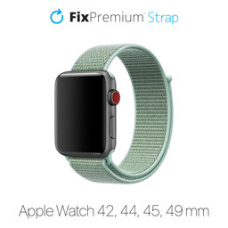 FixPremium - Najlonski pašček za Apple Watch (42, 44, 45 in 49mm), turkizen