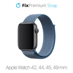 FixPremium - Najlonski remen za Apple Watch (42, 44, 45 i 49 mm), plavi
