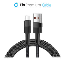 FixPremium - USB-C / USB kabel s brzim punjenjem (2m), crni