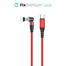FixPremium - Lightning/USB magnetni kabel (1m), crveni