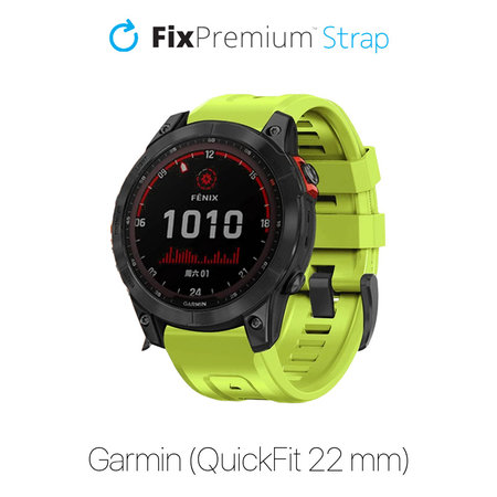 FixPremium - Silikonska narukvica za Garmin (QuickFit 22mm), zelena