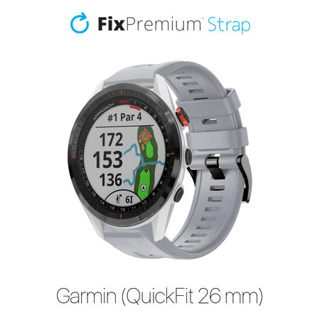 FixPremium - Silikonska narukvica za Garmin (QuickFit 26mm), siva