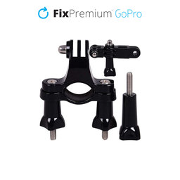 FixPremium - Nosač za bicikl za GoPro, crni