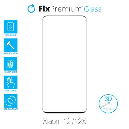 FixPremium Glass - 3D Kaljeno Steklo za Xiaomi 12 in 12X