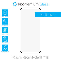 FixPremium FullCover Glass - Kaljeno staklo za Xiaomi Redmi Note 11 & 11S, crno