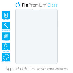 FixPremium Glass - Kaljeno staklo za Apple iPad Pro 12.9" (3. generacija 2018., 4. generacija 2020., 5. generacija 2021., 6. generacija 2022.)
