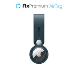 FixPremium - Kožni privjesak za AirTag, plavi