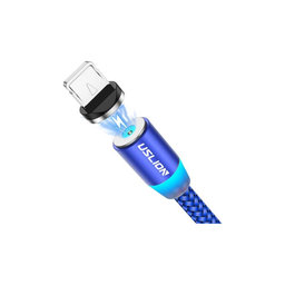 USLION - Lightning / USB magnetni kabel (1m), plavi