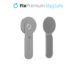 FixPremium - MagSafe držač za iPhone za prijenosno računalo, srebrni