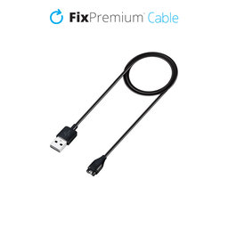 FixPremium - Kabel za punjenje za Garmin sat, crni