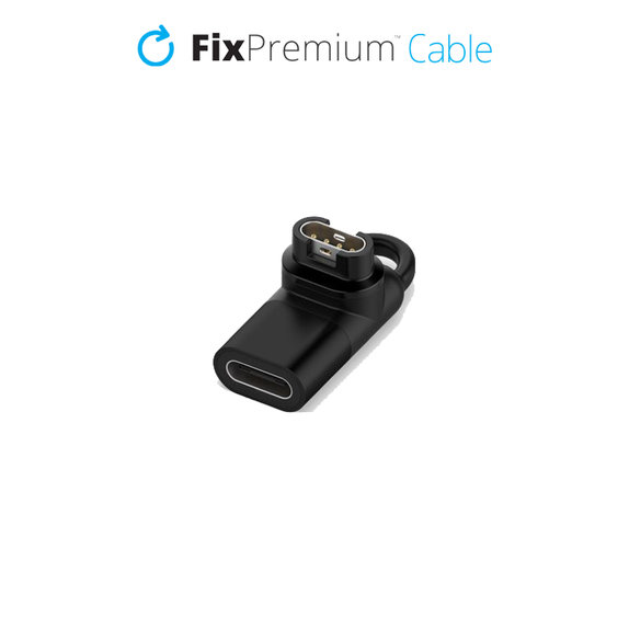 FixPremium - Redukcija USB-C za Garmin priključak za sat, crna