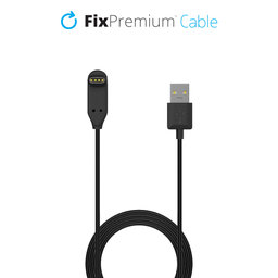 FixPremium - 90° kabel za Garmin sat, crni